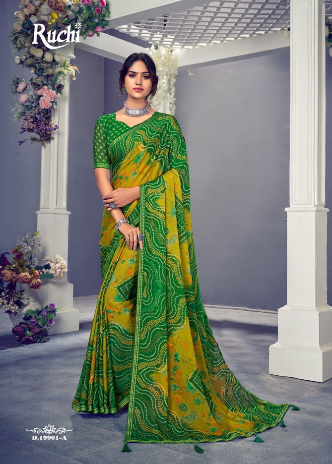 Ruchi Jalpari Vol 3 New Fancy Regular Wear Chiffon With Border Jari Saree Collection 